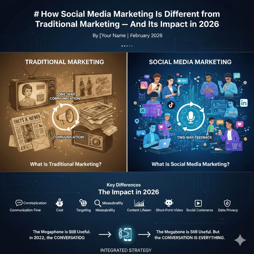 How Social Media Marketing Is Different from Traditional Marketing — And Its Impact in 2026